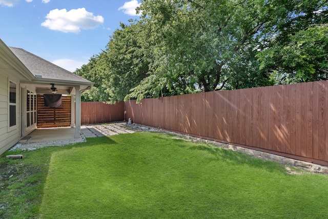 409 Bird Creek Dr, Little Elm, TX 75068 - view of yard with a patio and ceiling fan