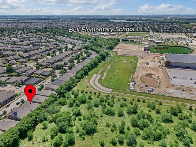409 Bird Creek Dr, Little Elm, TX 75068 - aerial view of property's location with nearby suburban area
