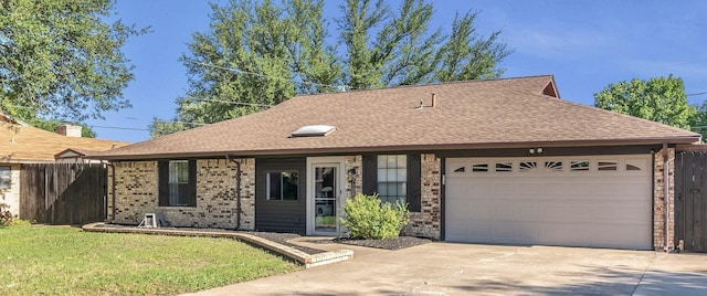 7108 Bermuda Ct, North Richland Hills, TX 76180 - ranch-style home with concrete driveway, an attached garage, roof with shingles, and brick siding