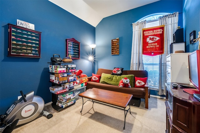 1699 Garrison Dr, Frisco, TX 75033 - game room featuring plenty of natural light, lofted ceiling, carpet floors, and baseboards