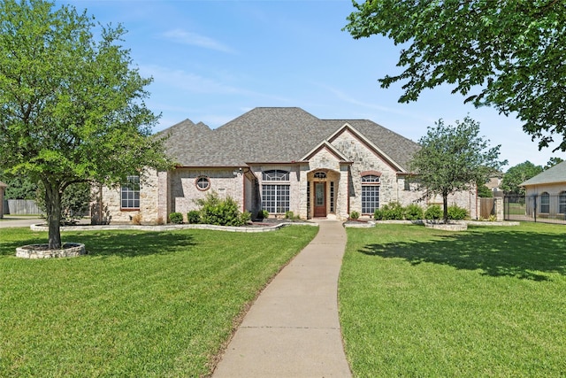 811 Shady Bend Dr, Kennedale, TX 76060 - french provincial home with stone siding and a shingled roof
