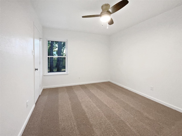 5205 Foley Dr, Arlington, TX 76013 - empty room with a ceiling fan, carpet floors, and baseboards