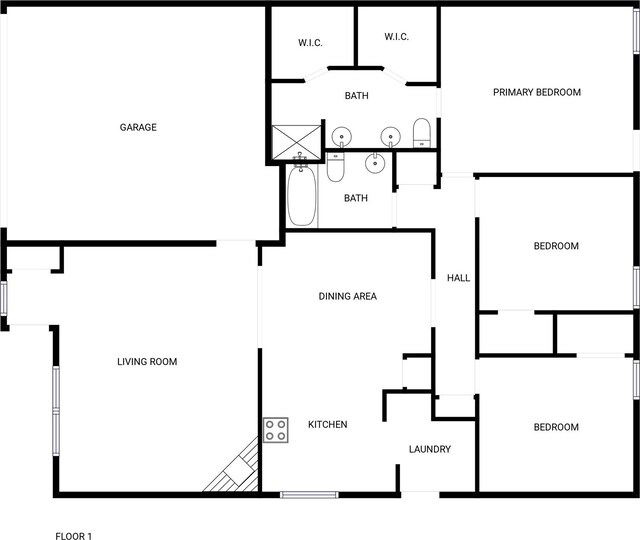 5205 Foley Dr, Arlington, TX 76013 - floor plan / room layout