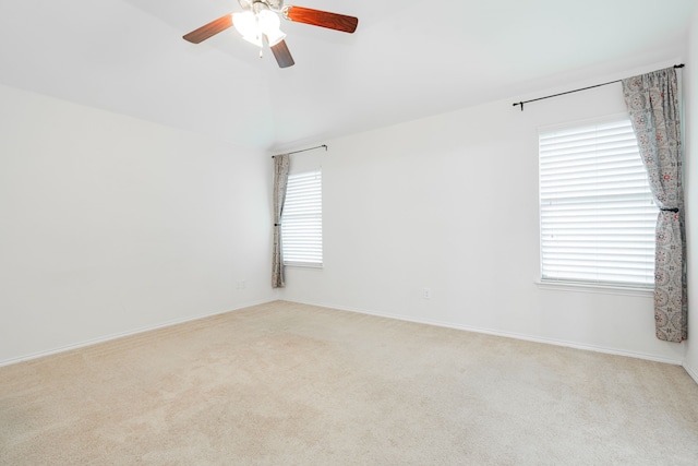 127 Wandering Dr, Forney, TX 75126 - carpeted empty room with ceiling fan, healthy amount of natural light, baseboards, and lofted ceiling