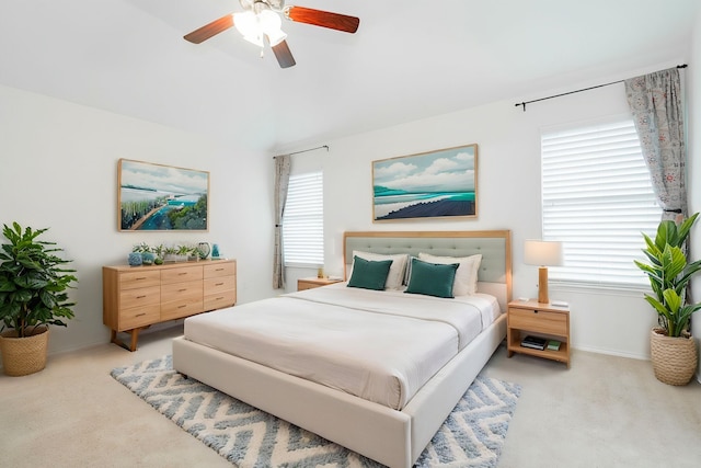 127 Wandering Dr, Forney, TX 75126 - bedroom featuring light colored carpet, multiple windows, a ceiling fan, and baseboards