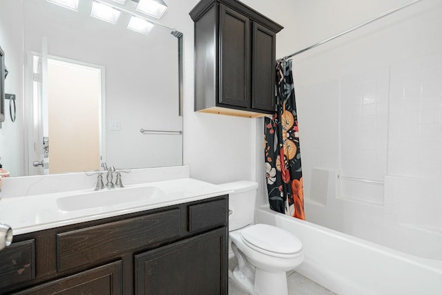 127 Wandering Dr, Forney, TX 75126 - bathroom featuring vanity, toilet, and shower / tub combo with curtain
