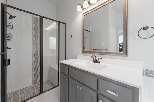 1038 Mickelson Dr, Granbury, TX 76048 - bathroom with a shower stall and vanity