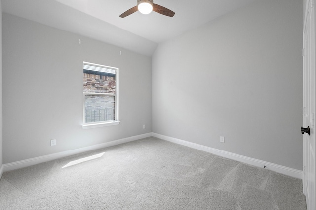 1038 Mickelson Dr, Granbury, TX 76048 - carpeted spare room featuring ceiling fan, baseboards, and vaulted ceiling