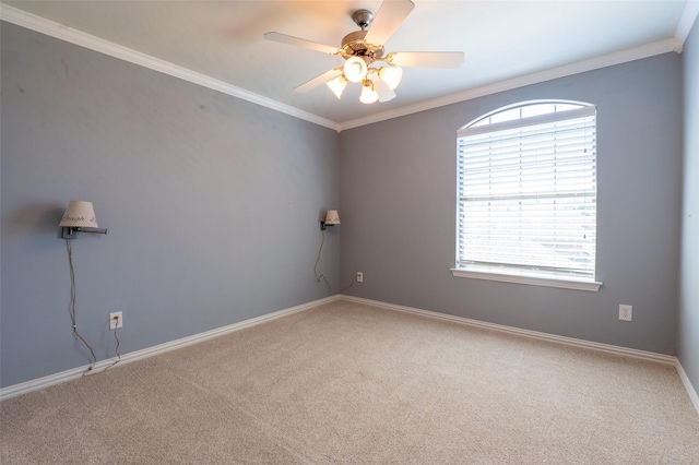 3075 Willow Grove Blvd Unit 1105, Mckinney, TX 75070 - carpeted spare room featuring plenty of natural light, a ceiling fan, and crown molding