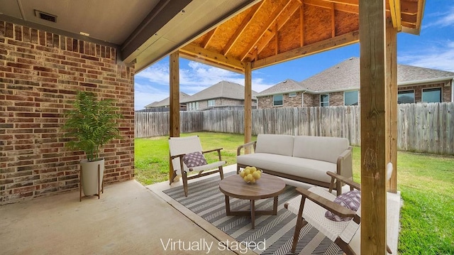 4907 Lakepark Dr, Sanger, TX 76266 - view of patio / terrace with outdoor lounge area