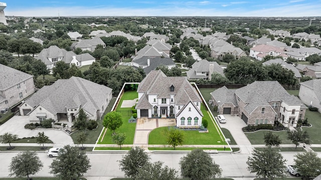 212 Saint Tropez Dr, Southlake, TX 76092 - aerial view of residential area with property parcel outlined