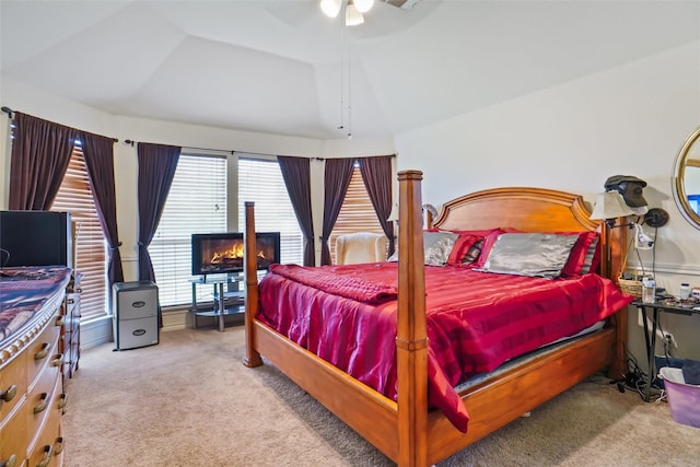 5000 Coral Creek Dr, Fort Worth, TX 76135 - carpeted bedroom featuring ceiling fan and vaulted ceiling