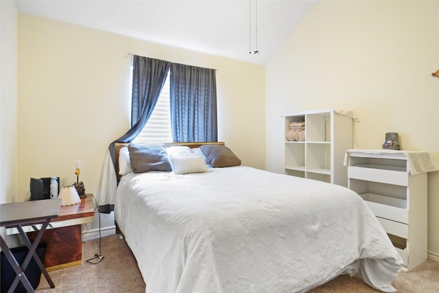 5000 Coral Creek Dr, Fort Worth, TX 76135 - bedroom with carpet flooring, lofted ceiling, and baseboards