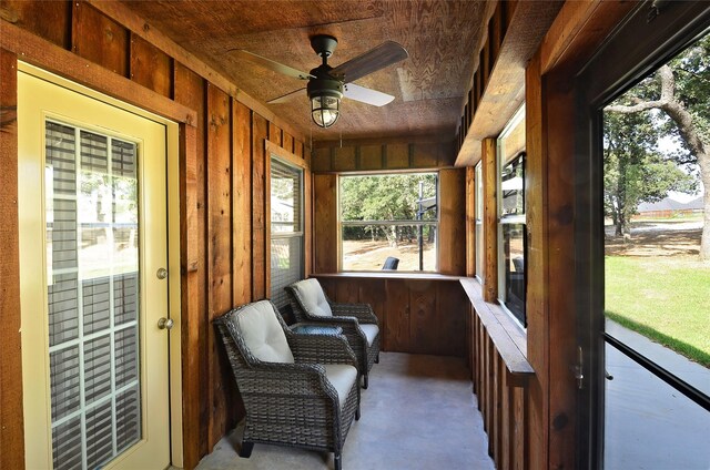 701 Elmhill Blvd, Burleson, TX 76028 - sunroom / solarium with a ceiling fan