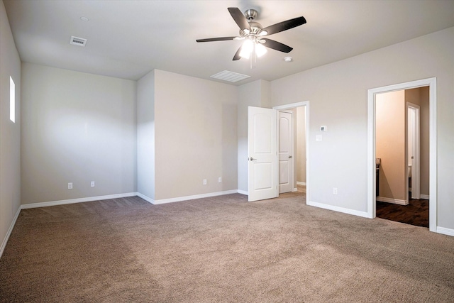 101 Springtree St, Denton, TX 76209 - unfurnished bedroom featuring carpet flooring, baseboards, and ceiling fan