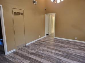5728 Rockhill Rd, Fort Worth, TX 76112 - empty room featuring wood finished floors and baseboards