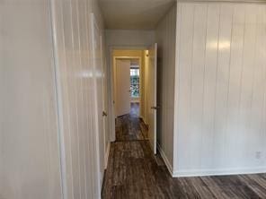 5728 Rockhill Rd, Fort Worth, TX 76112 - corridor with dark wood-type flooring