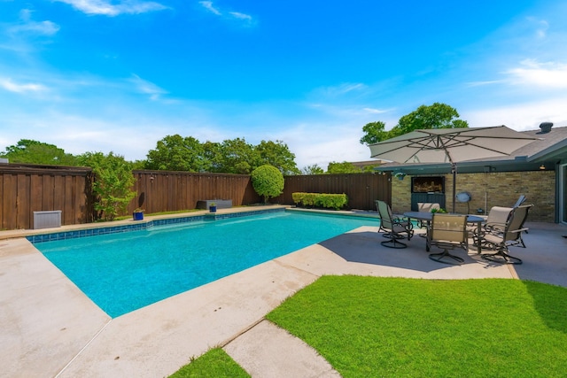 15732 Nedra Way, Dallas, TX 75248 - view of swimming pool with a patio area