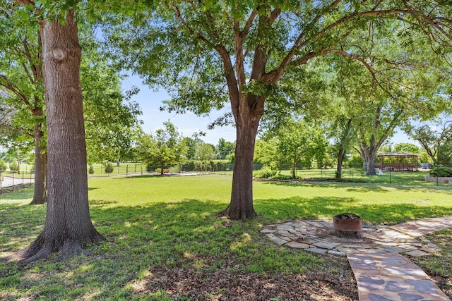 11230 Cotillion Dr, Dallas, TX 75228 - view of yard with a fire pit