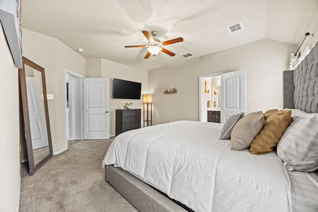 3010 Rosemount Ln, Forney, TX 75126 - carpeted bedroom featuring ceiling fan and connected bathroom