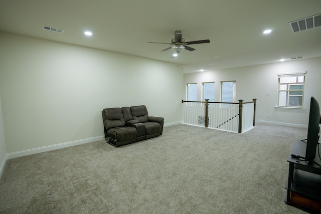 4569 Wilbarger St, Plano, TX 75024 - unfurnished room with recessed lighting, carpet, a ceiling fan, and baseboards