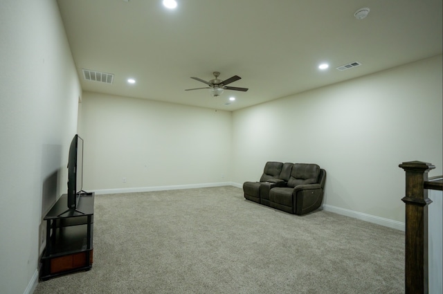 4569 Wilbarger St, Plano, TX 75024 - unfurnished room with ceiling fan, recessed lighting, carpet flooring, and baseboards