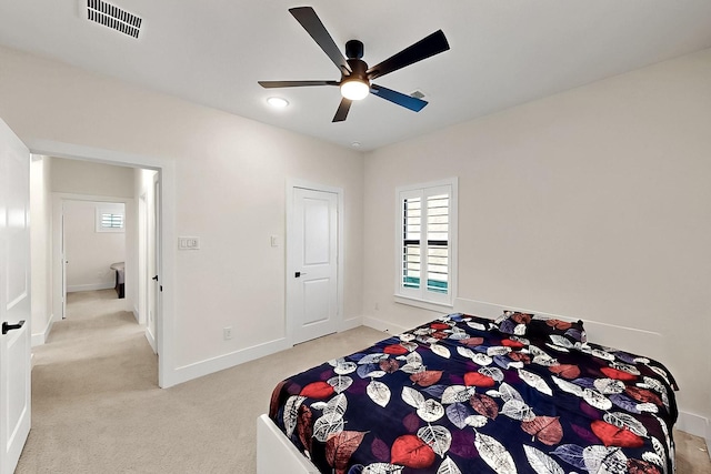 3932 Linear, Celina, TX 75078 - bedroom with light carpet, baseboards, and ceiling fan