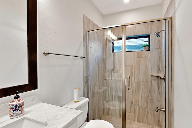 3932 Linear, Celina, TX 75078 - full bathroom featuring a stall shower, toilet, and vanity