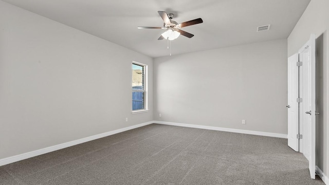 1900 Stetson St, Northlake, TX 76247 - unfurnished bedroom with dark colored carpet, baseboards, and a ceiling fan
