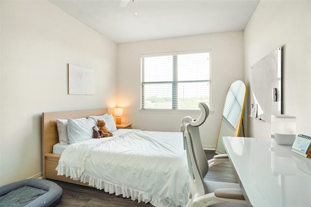 7132 Huckleberry Dr, Mckinney, TX 75070 - bedroom featuring wood finished floors, baseboards, and ceiling fan