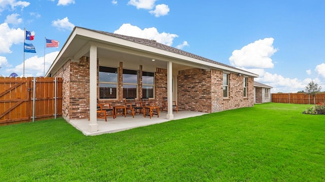 544 Crestridge Dr N, Cleburne, TX 76033 - rear view of property with brick siding and a patio