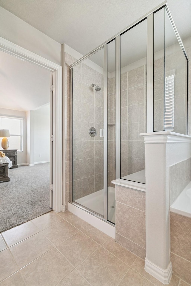 1904 Tomahawk Trl, Aubrey, TX 76227 - bathroom featuring a shower stall and tile patterned flooring
