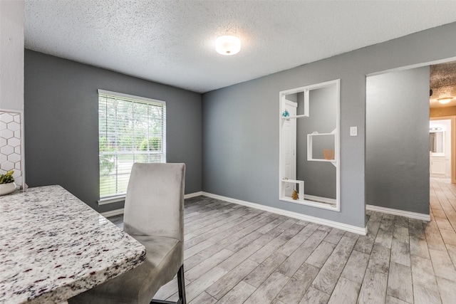 2929 Forest Park Dr, Garland, TX 75040 - office space with a textured ceiling, wood finished floors, and baseboards