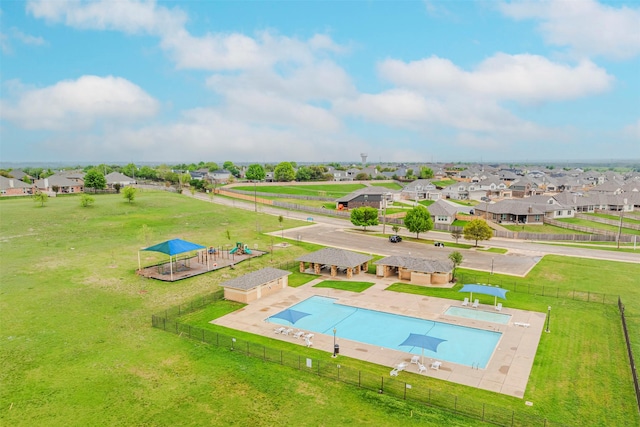 7314 Boulder Star Way, Temple, TX 76502 - aerial view of residential area with a pool