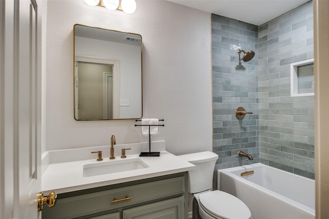 7207 Abrams Place Ct, Dallas, TX 75231 - bathroom with vanity, washtub / shower combination, and toilet