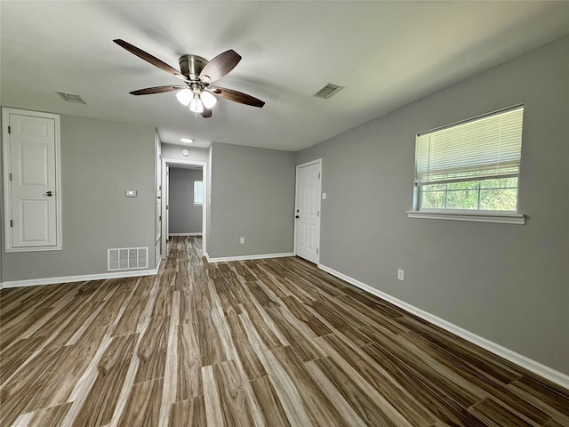 816 Bradleys Bnd, Tool, TX 75143 - spare room with wood finished floors, baseboards, and a ceiling fan