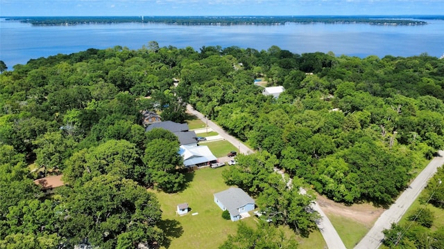 816 Bradleys Bnd, Tool, TX 75143 - aerial view of a nearby body of water and a forest