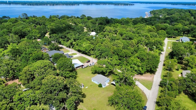 816 Bradleys Bnd, Tool, TX 75143 - aerial view of a large body of water and a heavily wooded area