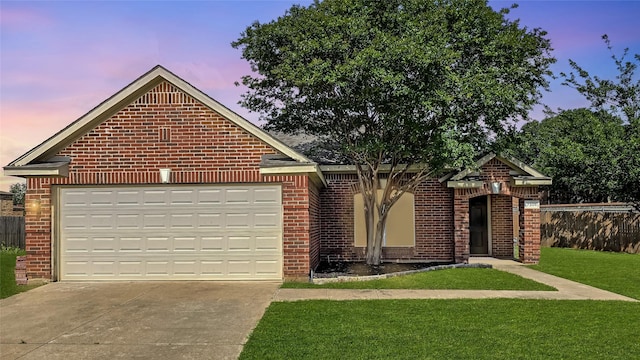 7305 Moon Ridge Ct, Fort Worth, TX 76133 - view of front of house featuring brick siding, concrete driveway, and an attached garage