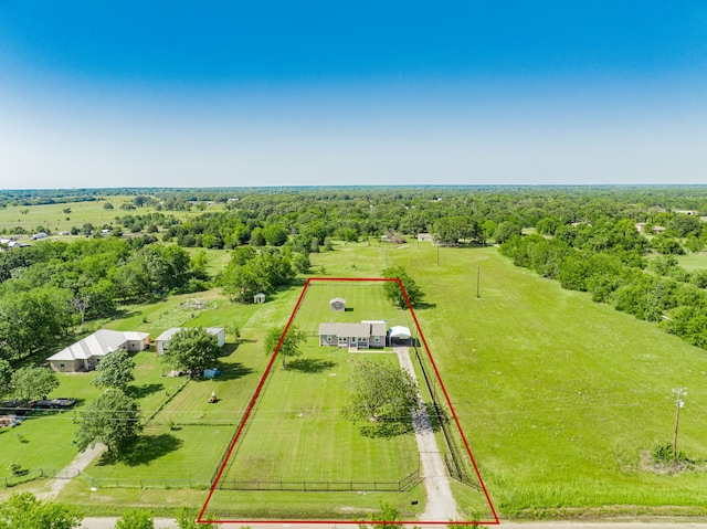 7510 County Road 118, Kaufman, TX 75142 - overview of rural landscape featuring property parcel outlined