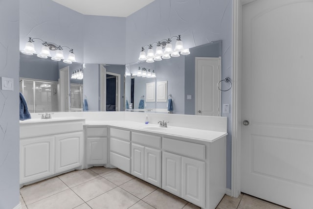 1730 Monaco Dr, Allen, TX 75002 - bathroom with tile patterned flooring and double vanity