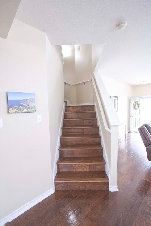 908 Reveille Rd, Fort Worth, TX 76108 - stairs featuring wood finished floors and baseboards