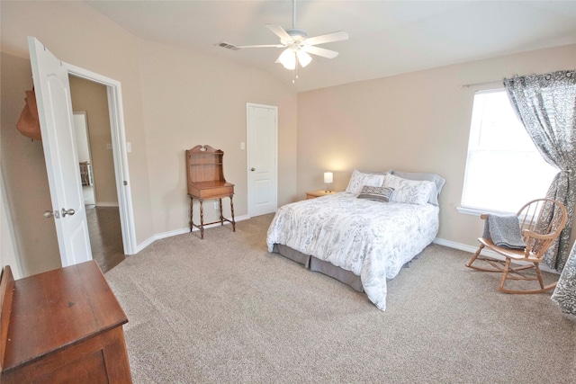 908 Reveille Rd, Fort Worth, TX 76108 - bedroom with carpet floors, baseboards, ceiling fan, and vaulted ceiling