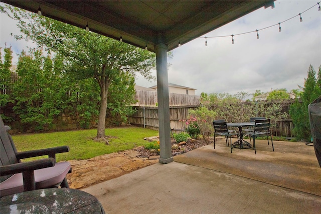 908 Reveille Rd, Fort Worth, TX 76108 - view of patio / terrace featuring outdoor dining space