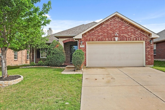 2352 Clairborne Dr, Fort Worth, TX 76177 - view of front facade featuring brick siding, concrete driveway, roof with shingles, and a garage