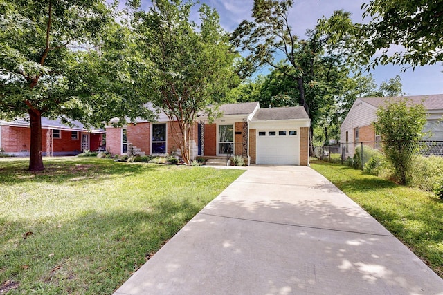 6042 Belgrade Ave, Dallas, TX 75227 - single story home with brick siding, an attached garage, and concrete driveway