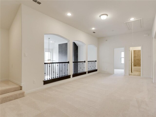 4158 Kate Dr, Frisco, TX 75034 - empty room with attic access, light carpet, recessed lighting, and baseboards