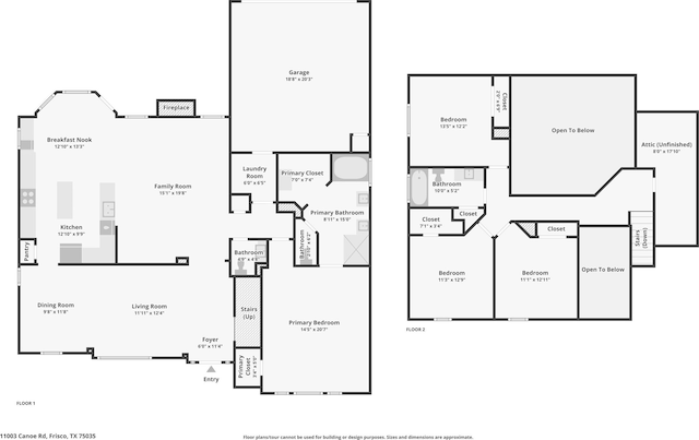 11003 Canoe Rd, Frisco, TX 75035 - room layout