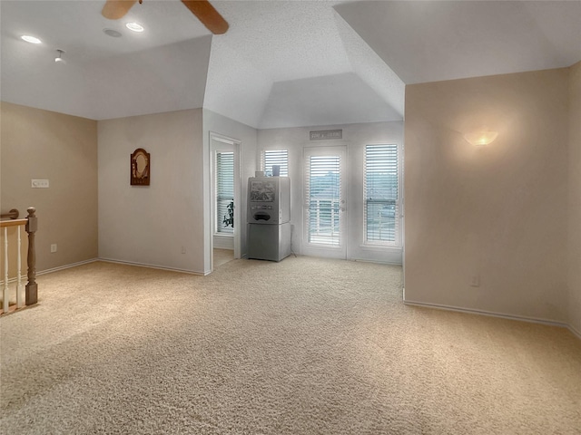 10717 Greenview Ct, Benbrook, TX 76126 - unfurnished room featuring light colored carpet, baseboards, and a ceiling fan