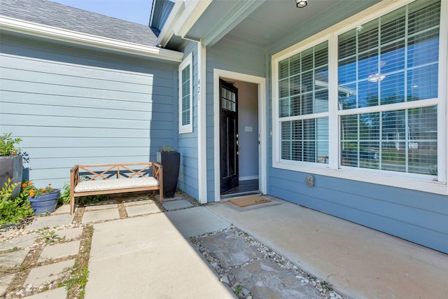 421 E Shepherd St, Denison, TX 75021 - entrance to property featuring a shingled roof